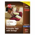 Avery Dennison Avery, PRINTABLE RECTANGULAR TAGS WITH STRINGS, 2 X 3 1/2, MATTE WHITE, 96PK 22802